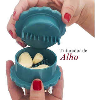 Kit 10 Triturador de Alho Grande Cortador Descascador Manual Colorido