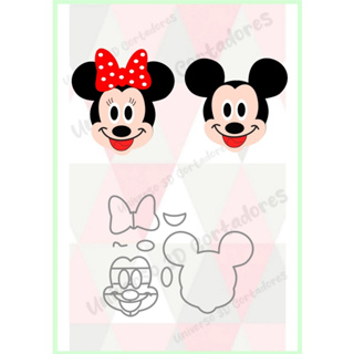 cortador rosto mickey e minnie