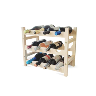Adega Porta Vinhos Madeira Suporte 12 Garrafas Desmontável