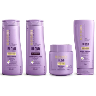 Kit Blond Shampoo, Condicionador, Máscara 250mL e Finalizador 200g Bioreflex Bio Extratus