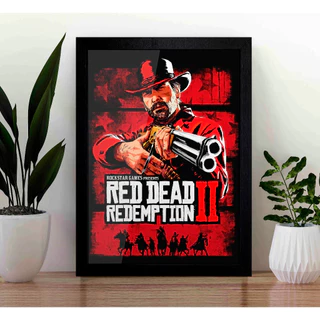 Quadro Decorativo Red Dead Redemption 2 - A3 - com Acrílico Na Frente (Tamanho 45.5 X 33 Cm) - com Várias Artes à escolha - Poster A3