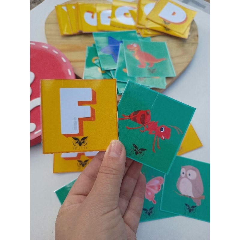 Jogo lúdico pedagógico para alfabetização, letras e imagens. | Shopee ...