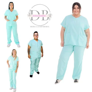 Conjunto Pijama Cirurgico Scrub Microfibra Gabardine Uniforme Hospitalar Profissional 10