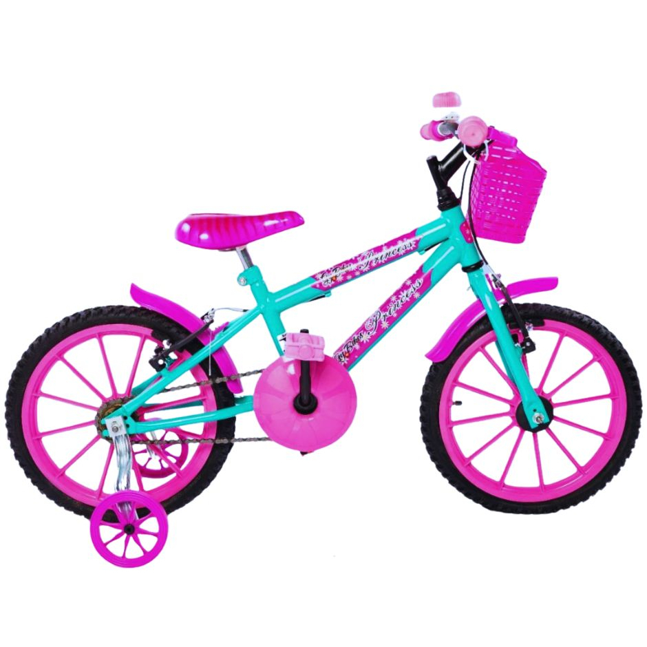 Bicicleta Infantil Aro 16 Caloi Barbie - Rosa+Azul