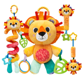 Brinquedos para Bebê Móbile Espiral Chocalho Treme Treme Molinha Buba Leãozinho Brinquedo Bebê Infantil Pelúcia Menino Menina