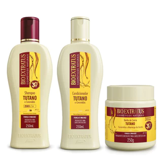 Kit Tutano Shampoo, Condicionador e Banho de Creme Bio Extratus - 250mL Força e Maciez