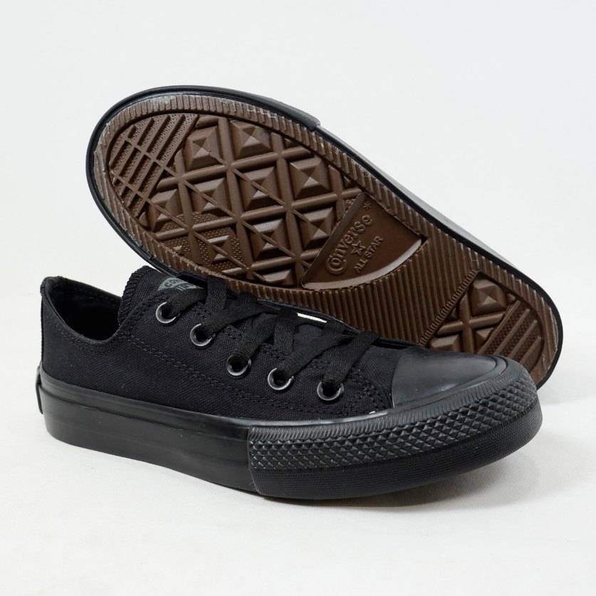 Tênis Cano Baixo Unissex Preto All Black Al Star Chuck Taylor Tradicional Confortável