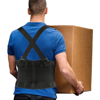 Cinta lombar colete EPI faixa ergonômica corretor postura e proteção coluna para carregar peso evitando dor nas costas