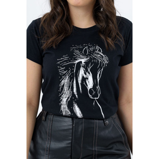 Camisa Feminina Country 100% Algodão Cavalo Várias Modelos Cavalgada