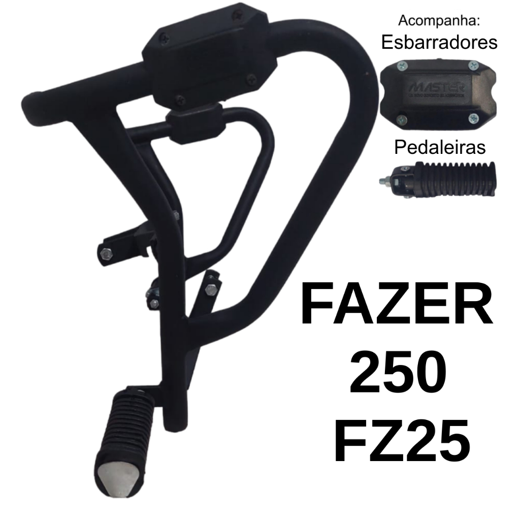 Protetor Para FAZER 250 FZ25 de 2018 até 2023 Carenagem Tanque Motor Mata Cachorro