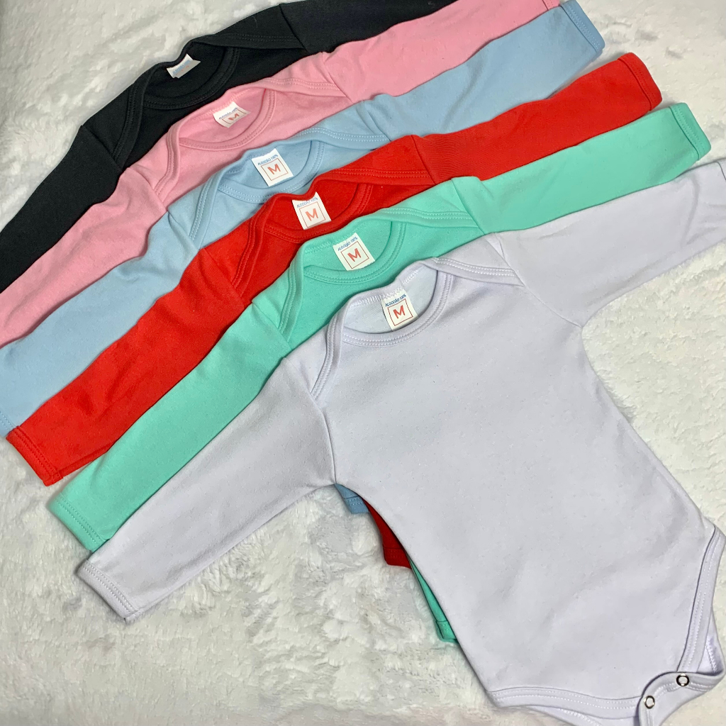 Body Manga Longa Infantil || 100% Algodão | Shopee Brasil