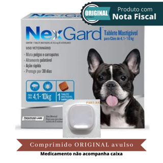 NexGard Antipulgas e Carrapatos para Cães de 4,1 a 10 kg 1 tablete AVULSO