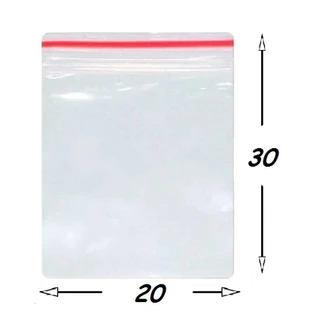 100 unidades Sacos Zip 20x30