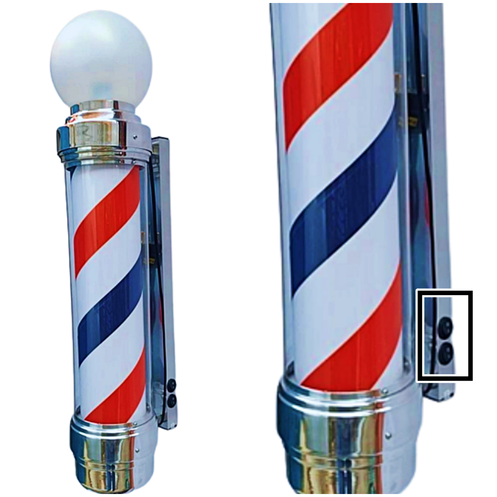Barber Pole Giratório 70cm ESTILO AMERICANO. | Shopee Brasil