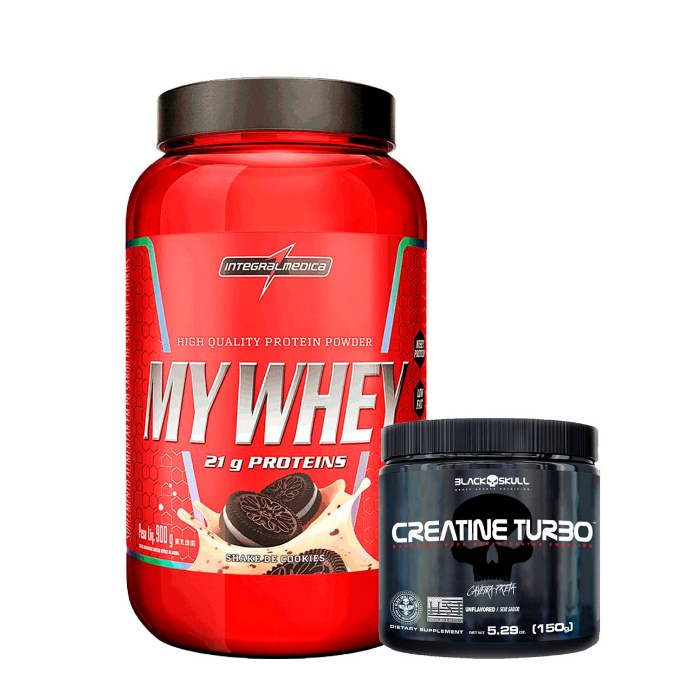 My Whey Protein 900g + Creatina Turbo 150g – Massa Muscular