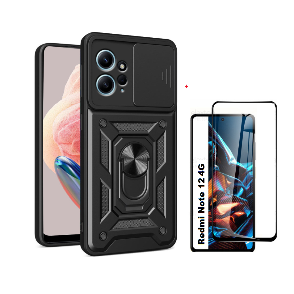 Capa Anti Choque Luxo+ Película 9d Xiaomi Redmi Note 12 4g