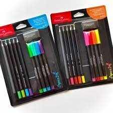 Kit Lettering Faber-Castell Supersoft Cores Quentes ou Frias Faber-Castell com 10 itens
