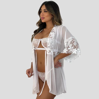 ROBE + GRINGA Robe De Tule + Conjunto Lingerie Gringa Meia Taça Sexy