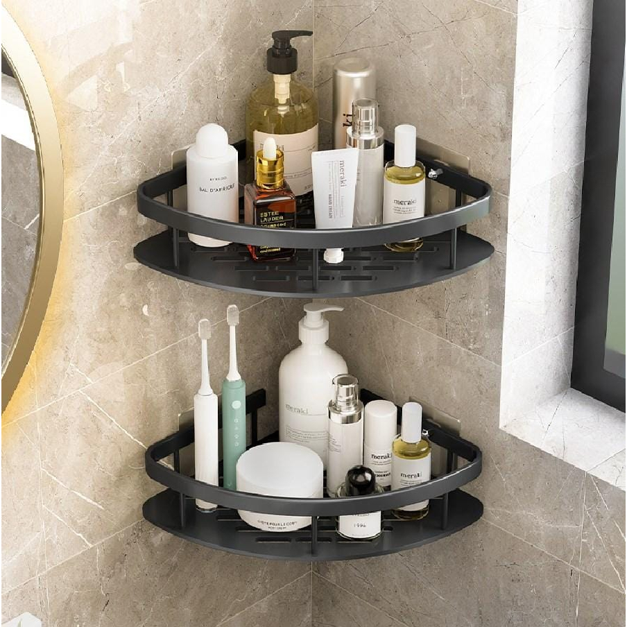 Suporte para shampoo prateleira de banheiro sem furo premium de ferro para cantos