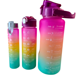 Kit 3 Garrafa De Agua Academia 2l Galao Squeeze Motivacional