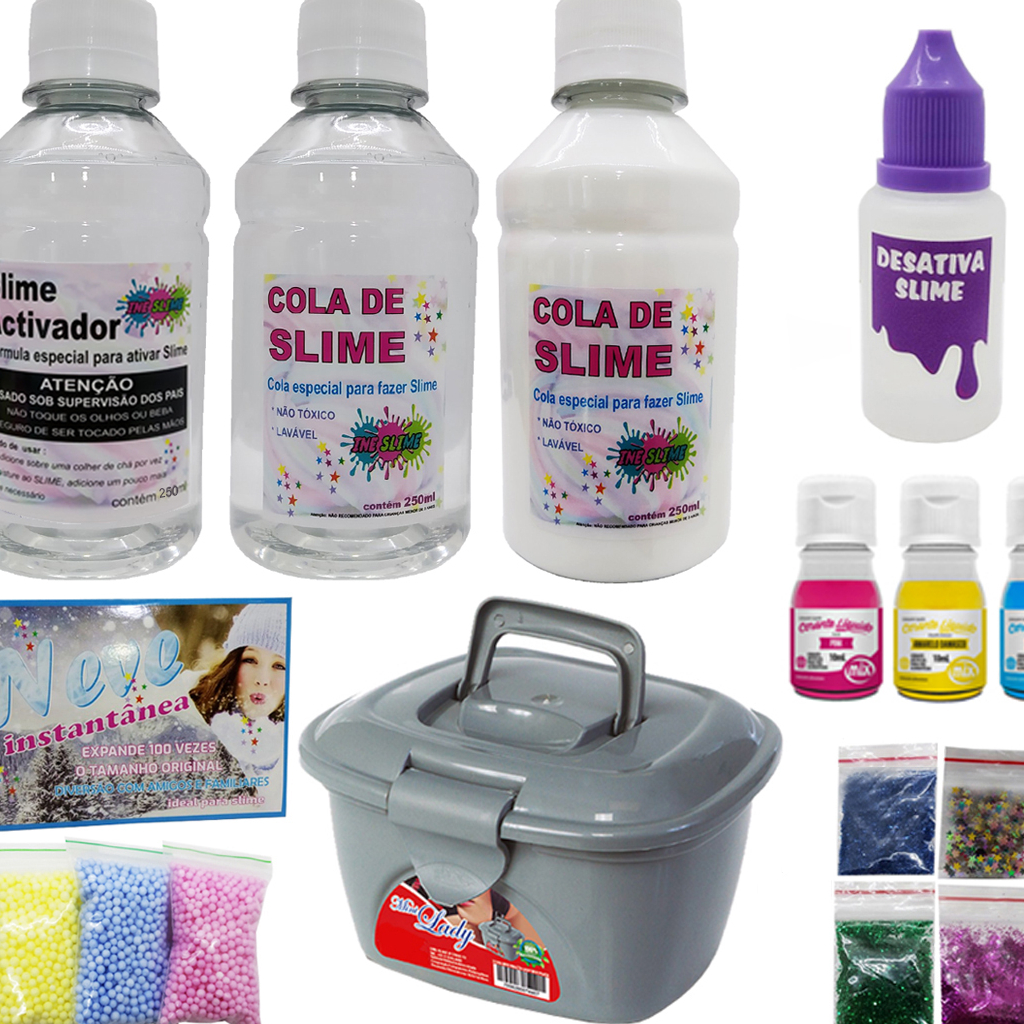 Como fazer Slime receita pronta com estrelinhas e brilha no escuros  diversão para crianças no Shoptime