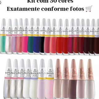 Kit 30 Esmaltes Impala Unha Mãos Pés Manicure