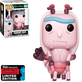 FUNKO POP ANIMATION RICK AND MORTY EXCLUSIVE NYCC 2019 - SHRIMP RICK 644 NOVO ORIGINAL em Oferta na Shopee