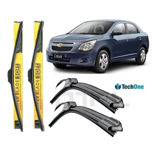 Kit Palhetas Silicone Limpador Parabrisa Cobalt 2012 À 2018