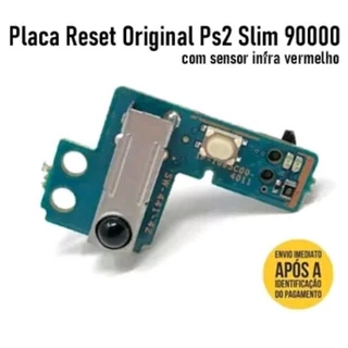 Placa reset power original Sony com cabo flat ps2 slim 900xx com sensor infra vermelho