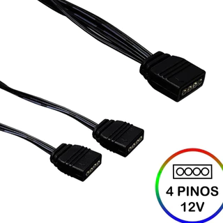 Cabo Adaptador Rgb 12v 1 X 2 Conector De 4 Pinos