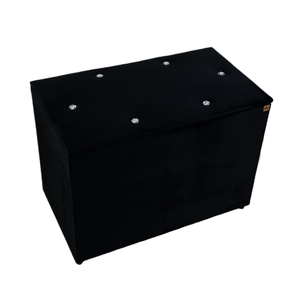 Baú decorativo estofado organizador de objetos closet, quarto