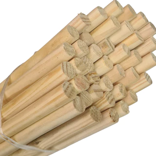 Vareta Bastao Poleiro De Madeira Artesanato Pinus Lisa 7mm X 1m 10 Unid