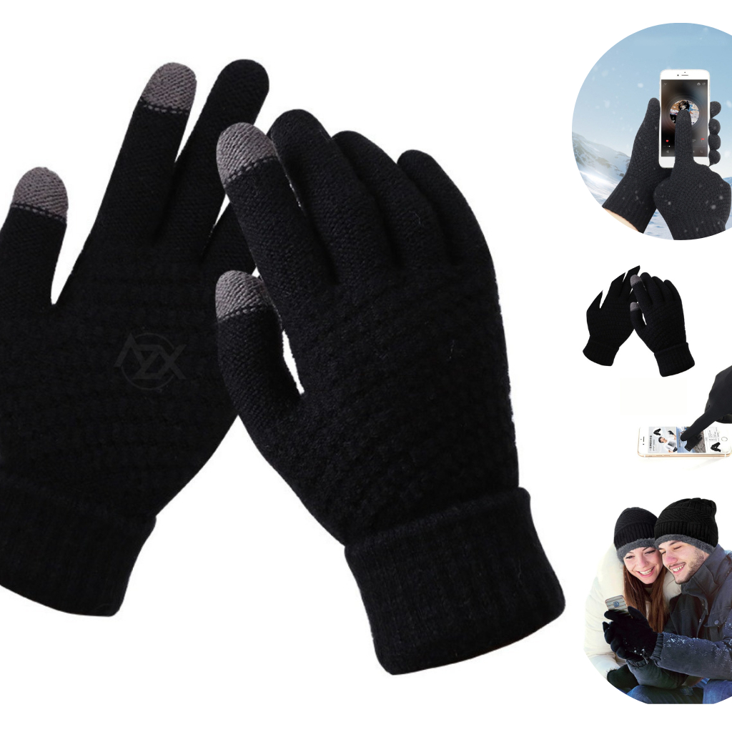 Luvas De Lã Touch Screen Inverno Celular Tablet Quentinha