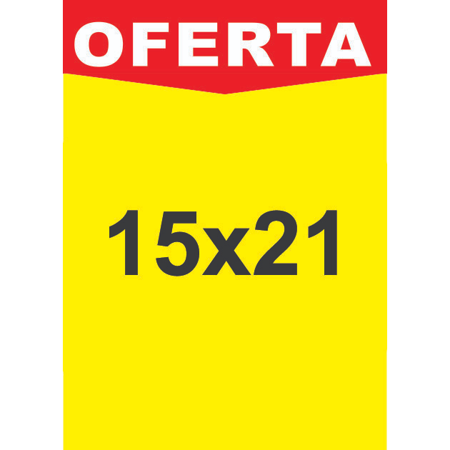 100 Cartaz Oferta SULFITE Supermercado A5 15x20cm