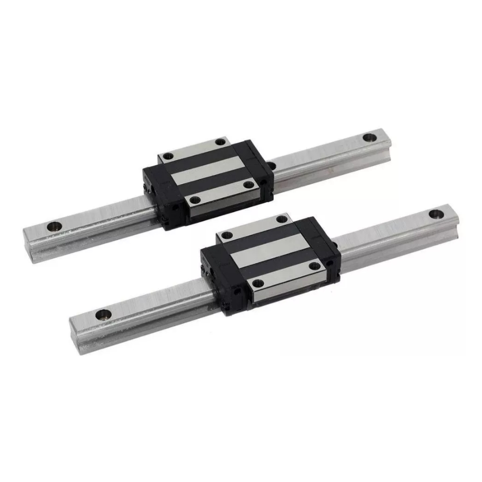 2 Guias Linear 25mmx 800mm+ 4 Patins Com Aba 25 Eixo Trilho