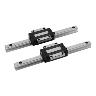 2 Guias Linear 25mmx 800mm+ 4 Patins Com Aba 25 Eixo Trilho