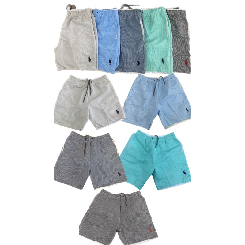 kit de cinco Shorts Tactel polo Raul Listrado Masculino Bermuda Moda ...