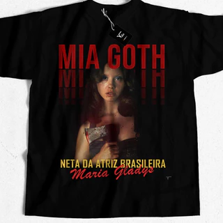 Camiseta Mia Goth Neta Da Atriz Brasileira Maria Gladys A24 Pearl X Maxxxine