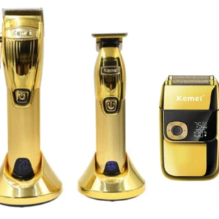 Máquina Profissional De Corta Cabelo kemei Km K32S + Maq Acabamento Km I32S + Shaver Km 2028