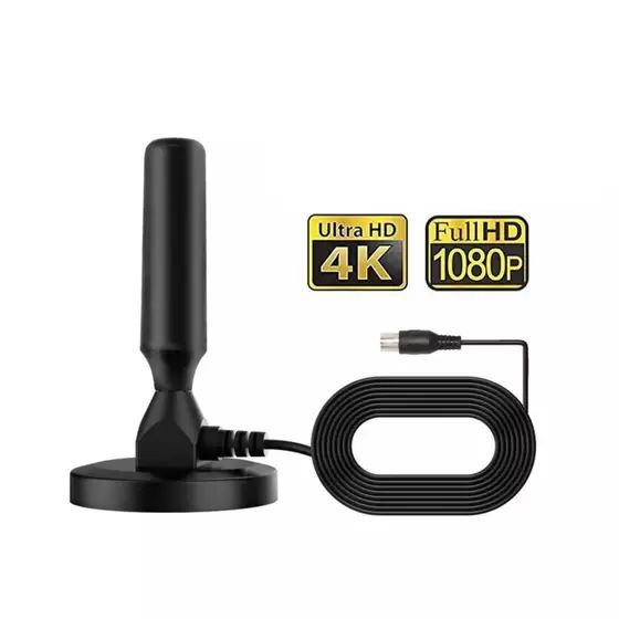 Antena Digital HD TV Digital 360° De Recepção Fio De 3m Metros EC 2228 ...