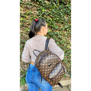 Bolsa Mochila Louis Vuitton Preto LUUXOSA Em Couro Reforçada SUPER PROMOÇÃO