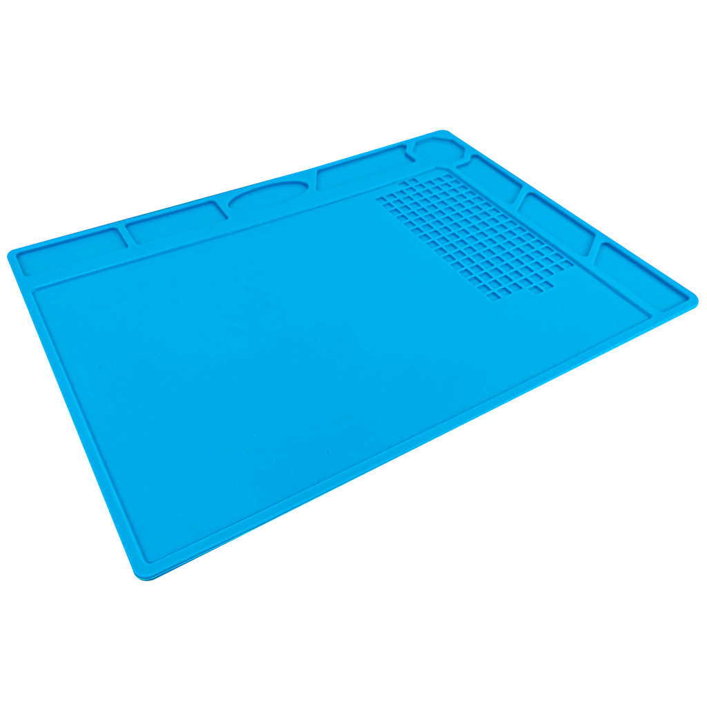Manta Antistática Estação de Trabalho 32x23cm Tapete de Silicone para Bancadas de Manutenção de Eletrônicos Antiderrapante Anticorrosivo Celular Tablet Relógios Brinquedos