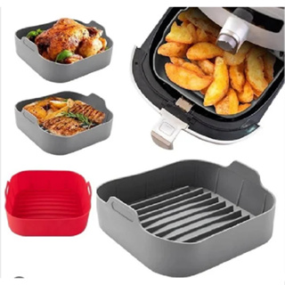 Forma Air Fryer Reforçado Assadeira Cesto Silicone Para Fritadeiras De Cozimento Elétrica Lavável Em Casa Cozinha