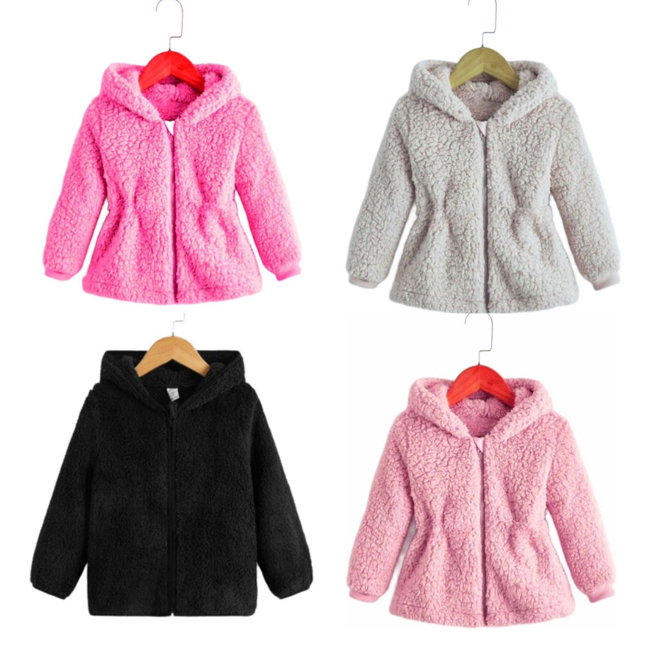 Blusa de frio Menina Infantil Pelinho com Capuz feminina TOUCA Tedy Casaco Teddy Ted JAQUETA INFANTIL Roupa de Frio Conjunto Quentinho Moletom