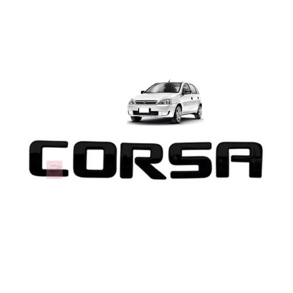 Emblema Corsa 2007/... Preto ( Black Piano )