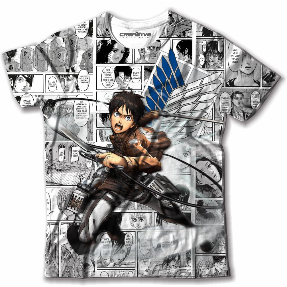 Camiseta Camisa Anime Shingeki Kyojin Levi Attack On Titan Shopee Brasil 1384