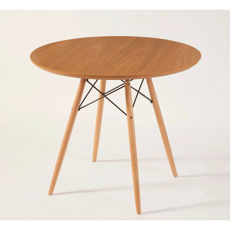 Mesa de jantar Charles eames eiffel redonda 70cm freijó