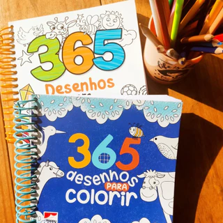 Livro Infantil 365 Desenhos para Colorir Espiral-Happy Books