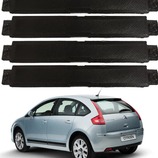 KIT 4 Moldura Tampa Do Friso Rack Teto Citroen C4 Hatch 2004/2013