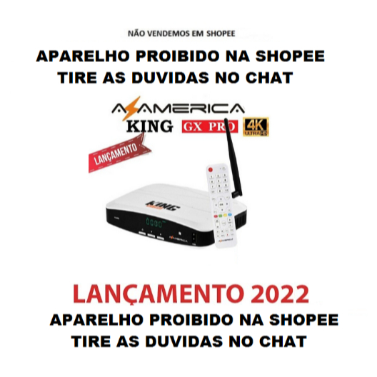 RECEPTOR AZAMERICA KING GX PRO 4K | Shopee Brasil